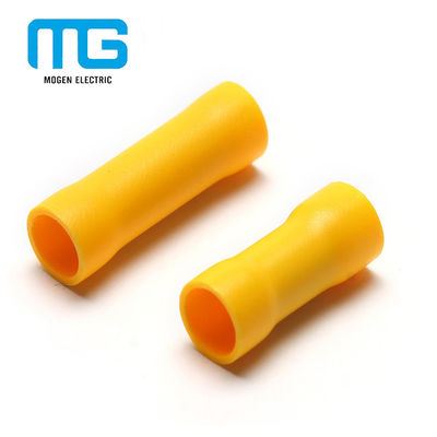 Porcellana Yellow PVC Insulated Wire Butt Connectors / Electrical Crimp Terminal Connectors fornitore